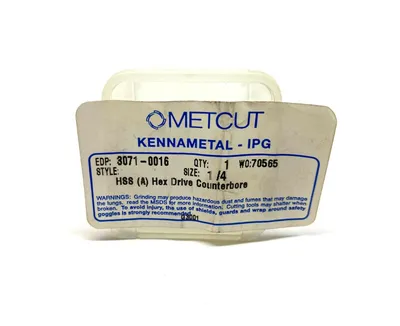 USED METCUT HEX DRIVE COUNTERBORE