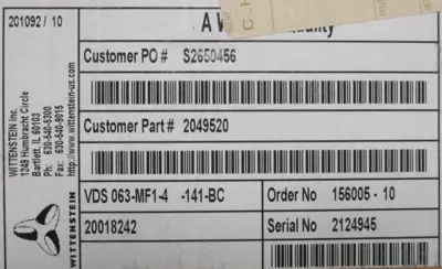 NEW WITTENSTEIN VDS063-MF1-4-141-BC GEAR DRIVE 4:1 VDS063MF14141BC