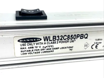 WLB32C850PBQ,87483 | Banner WLB32C850PBQ LED Workstation Light Bar 850mm Length, White LED, 87483 - Used