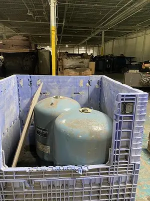 USED INDUCTOTHERM 3 TON STEEL SHEEL FURNACE