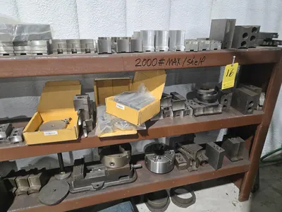 Shelf and Contents; Lathe Tooling