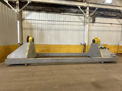 120" SWING X 208" LONG WELDING SYSTEMS HEADSTOCK & TAILSTOCK POWERED WELDING POSITIONER / PIPE ROLLER: YOBRO #23957