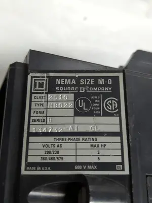 Used SQUARE D 2510-MB022 Starters | Surplus Asset Holdings #1204308