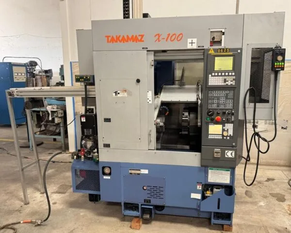2006 Takamatsu Japan Takamaz X-100 Robotic CNC Lathe Fanuc 0i-TC Robotic Loader