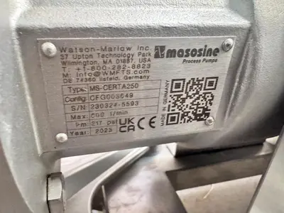 Used 2023 WATSON MARLOW MASOSINE CERTA 100 Positive Displacement Pumps California US | Machinery & Equipment #1512796