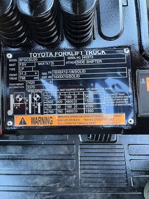USED 2018 TOYOTA 8FGCSU20