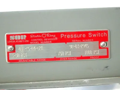 NEW STATIC O RING 4NN-K5-N4-C2A PRESSURE SWITCH 4NNK5N4C2A