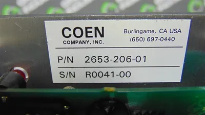 Coen Company IR7000B Signal Processor Module 2653-206-01 Used