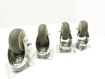 Nefish X003USEVS7 3" Rubber Swivel Caster Set of 4