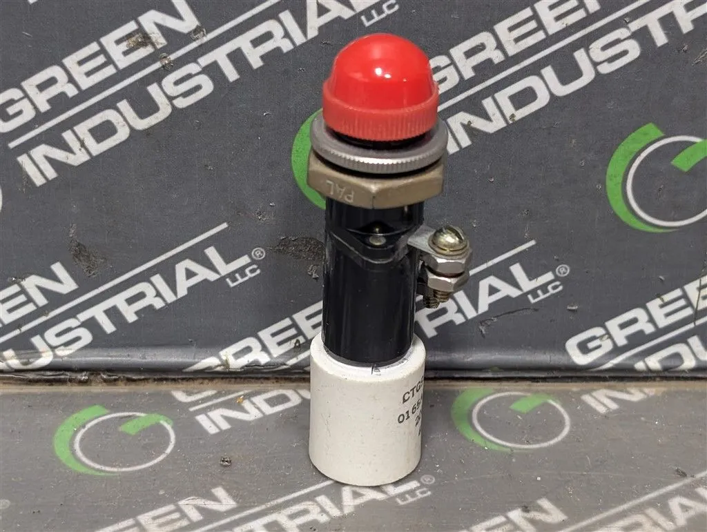 General Electric 0165A7844 P2 Red Cap Pilot Light GE-ET S 200Ω 48V Used