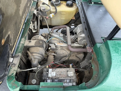 (1) 2017 E-Z-Go golf cart with a Kawasaki gas engine, model 625111G01, includes canopy, ball cover, ...