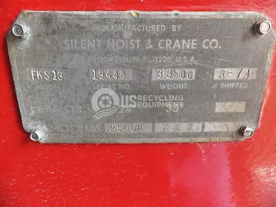 USED 1974 SILENT HOIST FKS13 RIGGERS BOOM