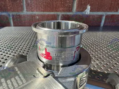 USED BS&B GR-C SAFETY HEAD 1 1/2" FITTING W/ 45 PSIG RUPTURE DISC, 1" TEE FITTING