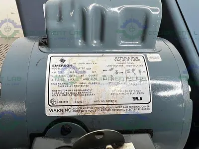 USED WELCH 1402 DUOSEAL BELT-DRIVEN ROTARY VANE VACUUM PUMP 115/230V