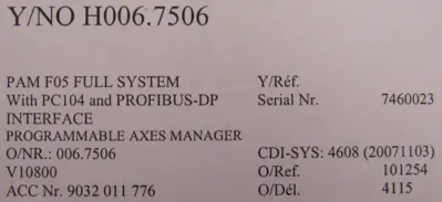 NEW SOCAPEL H006.7506 SERVO CONTROLLER 006.7084.A PAM-P1N-H8F-AP-PV10900