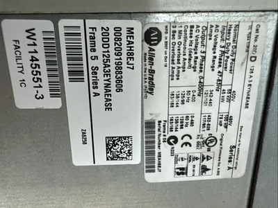 USED Allen Bradley 20DD125A3EYNAEASE
