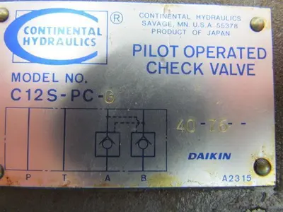 Continental HYDR C12S-PC-G 40-76 Pilot operated check valve