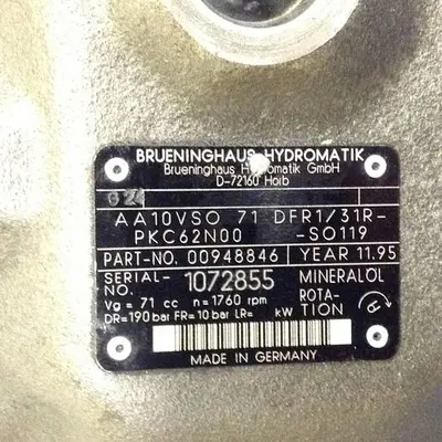 USED REXROTH AA10VSO71DFR131RPKC62N00