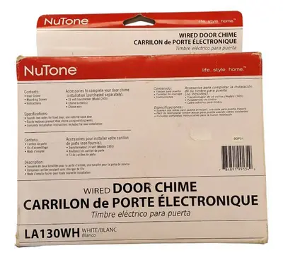 NuTone |  Doorbell, High Gloss White Wood