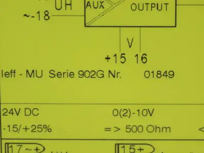 Muller Ziegler 902G Measuring Transducer IEFF-MU 0-1A AC/DC eff 20mA/10V