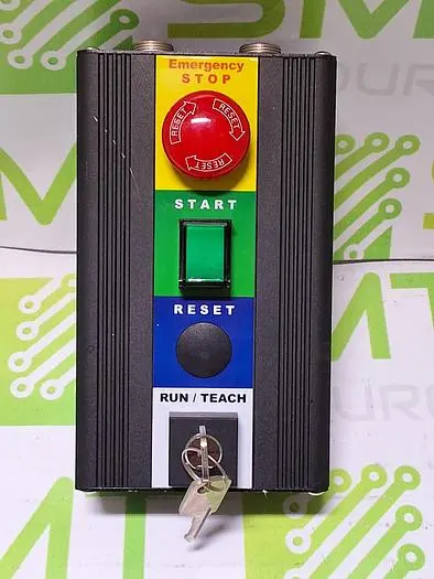 TOKYO ELECTRON EMERGENCY STOP/START/ RUN/TEACH OPERATOR CONTROL PANEL WITH KEYS