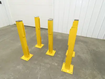 Safe ty 4RPE-42-DBL Stand Guardrail Post Double Rail End Post 4x4x42" Lot of 5