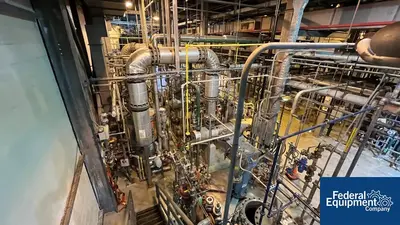 USED GEA 6.3 Sq Meter / 67 Sq Ft GEA Canzler Thin Film Evaporator, 904L S/S, 3.2/16 Bar