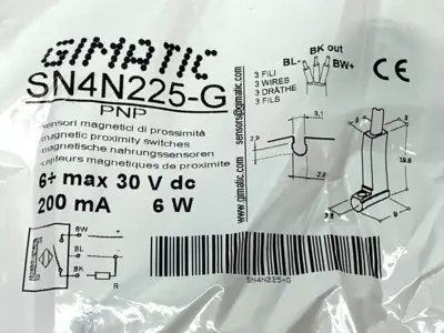 New | in-Stock Gimatic Programmable Magnetic Sensor for C-Slot, 3 PNP Digital Outputs Proximity Sensors Michigan US | Maverick Industrial Sales #1469041