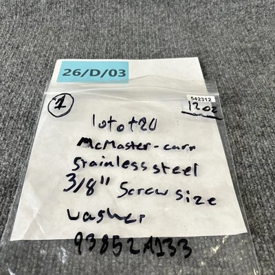 New | in-Stock McMaster-Carr 93852A133 Misc Fasteners California US | Davliegogo LLC #1710199