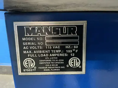 Used MANSUR 570 Parts Washers Ohio US | HGR 24 #1446135