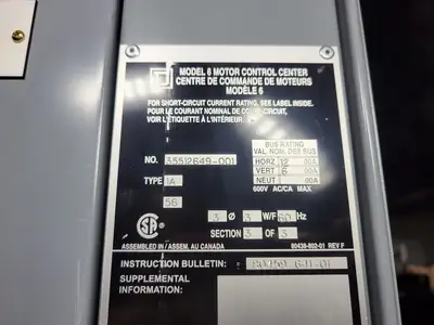 USED SQUARE D MODEL 6