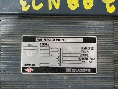 168 Amp, 4.4 mH Current Limiting Reactor 39521