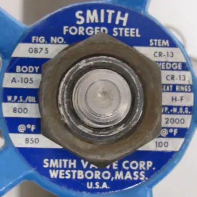 NEW SMITH VALVES 0875 SOCKET WELD VALVE 1-1/2" 800 SERIES