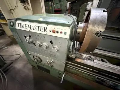 32/36" x 120" TIMEMASTER GAP BED ENGINE LATHE, 4" SPINDLE HOLE: STOCK #23757