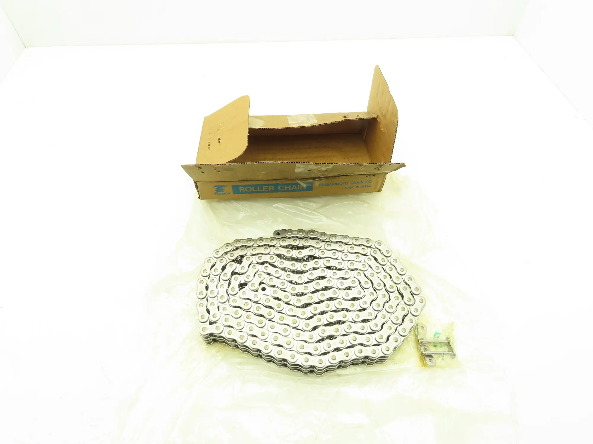 Tsubaki 50-2SS #50 2-Strand Double Roller Chain Stainless 5/8" Pitch Riveted 10'