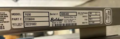 167-0567 Belshaw TG50 Thermoglazer Frozen Donut System-New