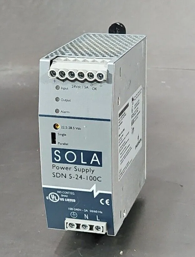 Used SOLA SDN 5-24-100C DIN Rail Power Supplies South Carolina US | Palmetto Automation #1162101