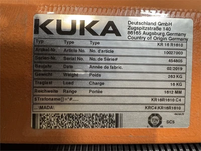 Used 2019 KUKA KR-16-R1610 Robotics California US | MachineryMax #1474684