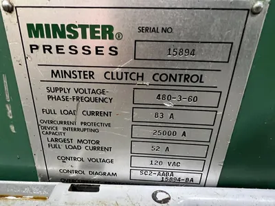 1964 MINSTER SC2-200-60-36 Straight Side Double Crank Press | Universal Press & Machinery (UPM) (14)