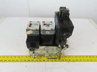Rexroth 4WE10D31/0FCW110N9DAL 4/2 Way Hydraulic Regulated Valve Assembly 120V