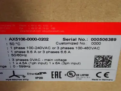 NEW BECKHOFF AX510600000202