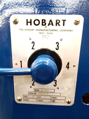 Hobart H600 60Qt Mixer w/ Wire Whip, Flat Beater, Dough Hook, Bowl & Bowl Truck