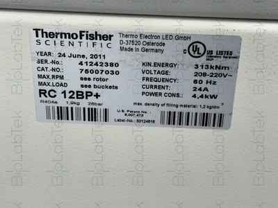 USED Thermo Scientific RC 12BP+