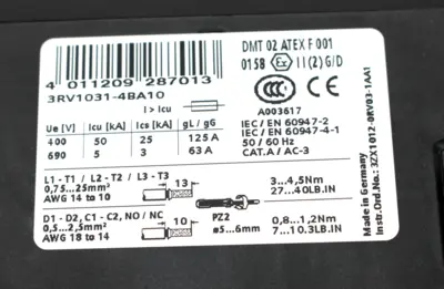 USED SIEMENS 3RV1031-4BA10