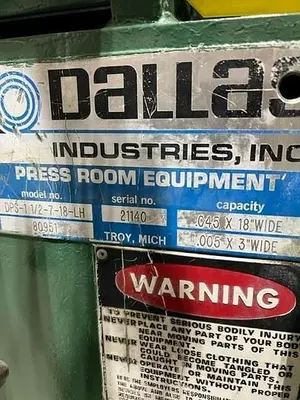 USED DALLAS DPS-1 1/2-7-18-LH
