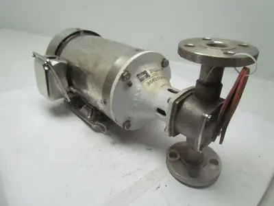 Jabsco 30520-2001 self priming pump 316 SS Leeson C145T17WK35A 1.5/1HP 3PH Motor