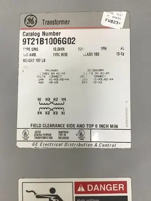 USED GENERAL ELECTRIC 9T21B1006G02