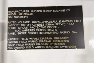 2021 HUDSON SHARP M2106W-20 Bag Machines, Wicketer | Mark One Machinery (3)