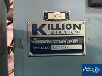 USED Killion 1.25" Killion Extruder, 24:1 L/D, 5 HP with Bath