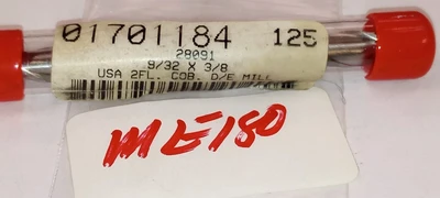 1701184 2 FLUTE COBALT,DUAL  DUAL END MILL, 9/32"X3 /8" PN# 1701184